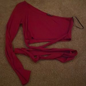 One Shoulder Tie Top